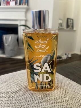 BATH & BODY WORKS ISLAND WHITE SAND 8 Oz Shower Gel Wash/Rare RETIRED Scent